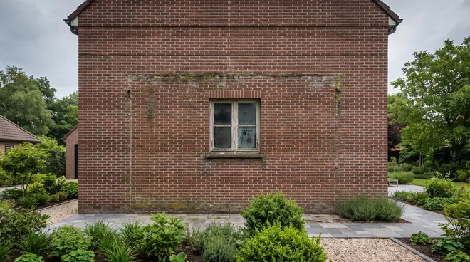 Photo AVANT — petite fenêtre et mur plein
