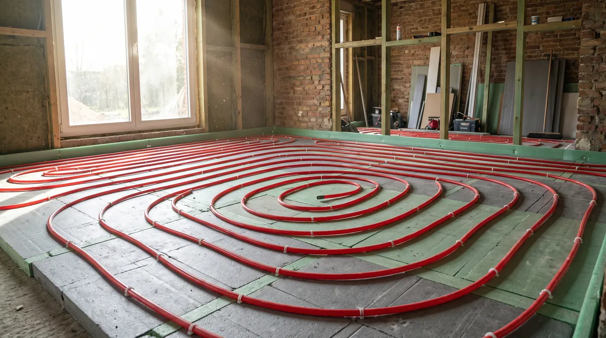 Plancher chauffant : le confort homogène, invisible et basse température